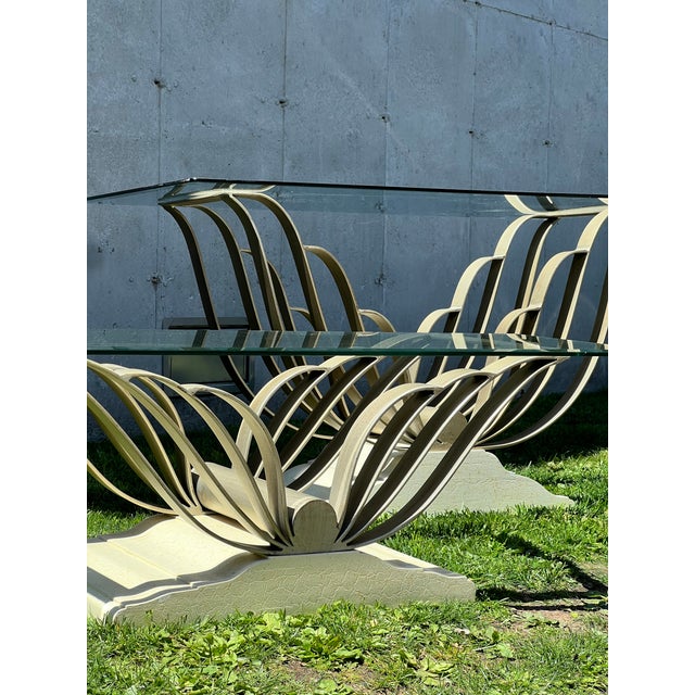 Vintage 1930s Sculptural Glass Console and Coffee Table Set For Sale In New York - Image 6 of 13