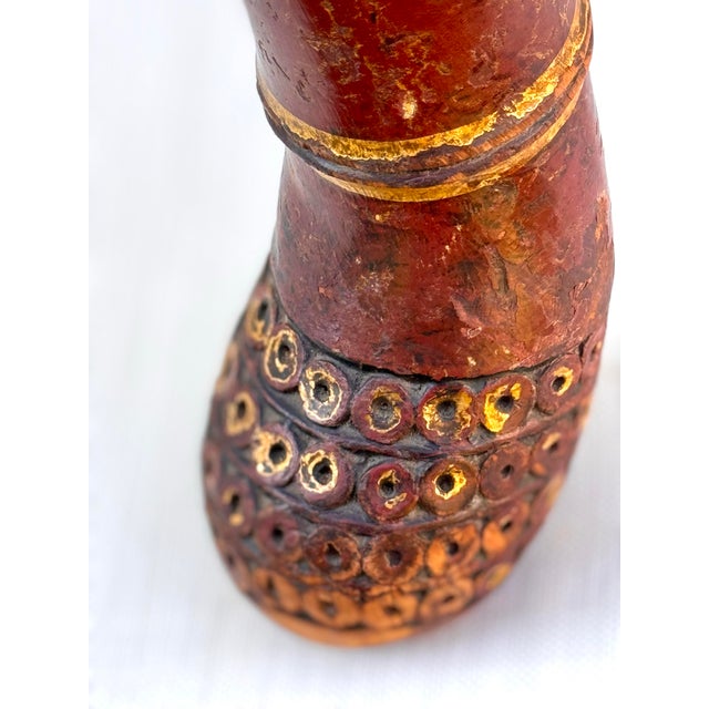 Antique Deep Red and Gilt Chinoiserie French Table / Writing Desk For Sale - Image 10 of 12