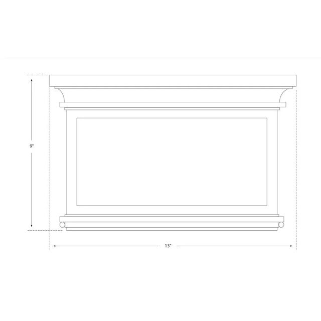 Traditional Chapman & Myers for Visual Comfort Signature Club Large Square Flush Mount in Bronze with Clear Glass For Sale - Image 3 of 3