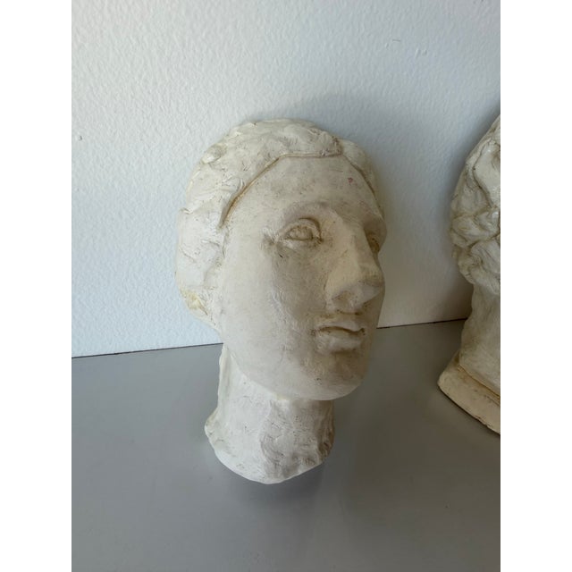 Cris Cooper Modern Art Pottery Bust Sculptures – A Pair For Sale In Miami - Image 6 of 12