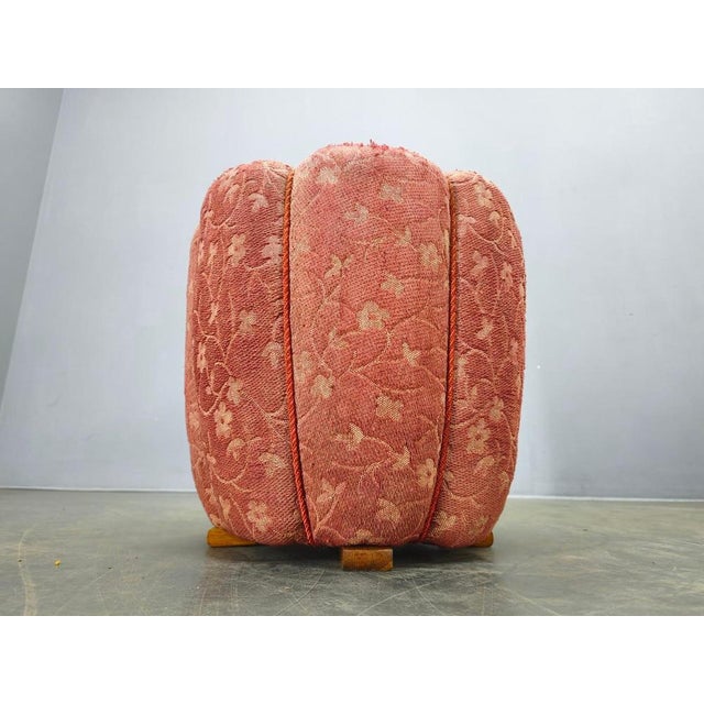 Wood Art Deco Stool attributed to Jindrich Halabala, Former Czechoslovakia, 1930s For Sale - Image 7 of 10