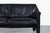 Cassina Vintage Black Leather Cab 415 Settee by Mario Bellini for Cassina For Sale - Image 4 of 13