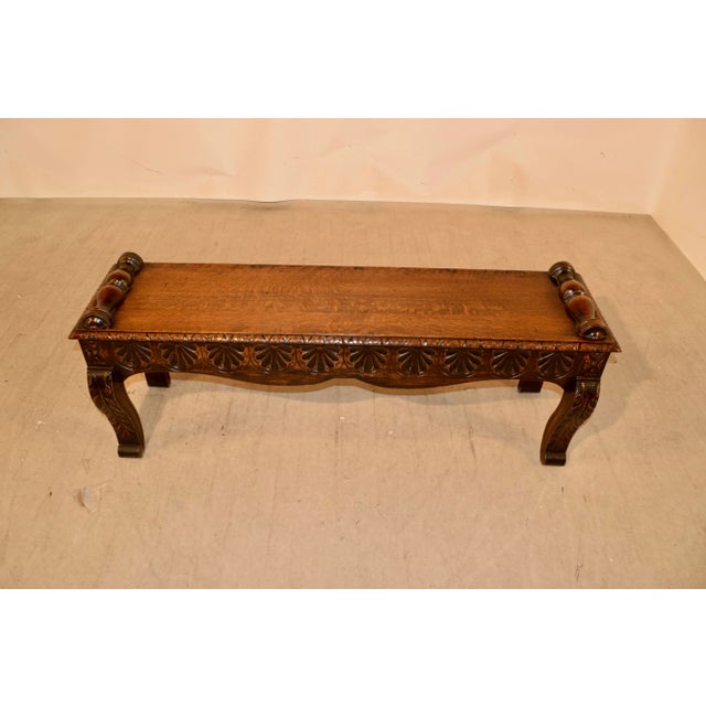 19th-C. French Oak Window Seat For Sale In Greensboro - Image 6 of 9