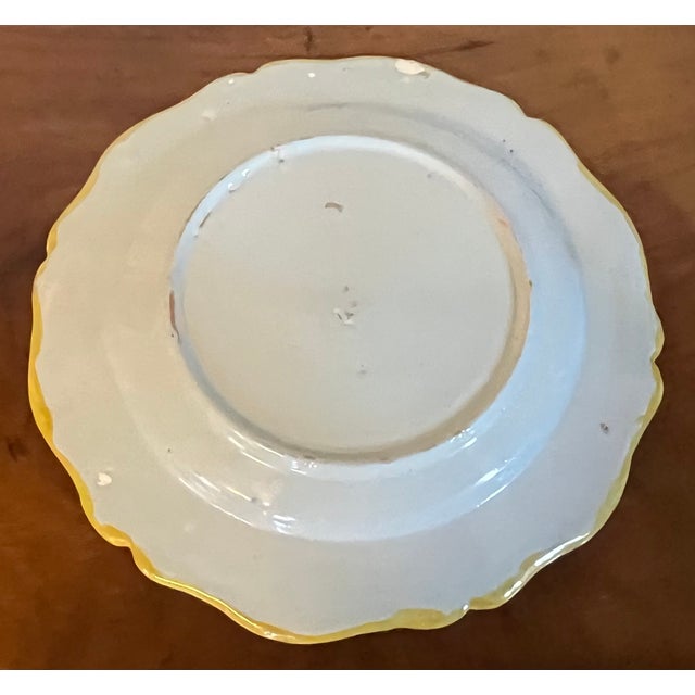 Antique 19th Century Hand Painted French Art Nouveau Faience Fish Plate For Sale - Image 10 of 10