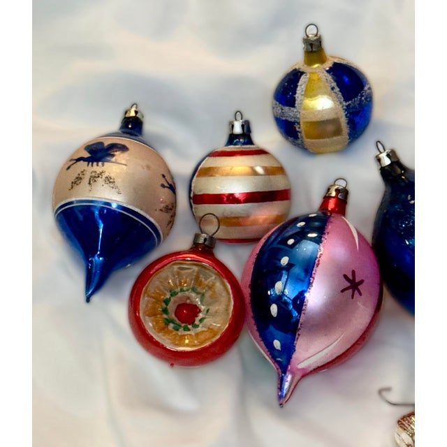 Vintage European Mercury Glass Ornaments - Set of 10 For Sale - Image 12 of 17