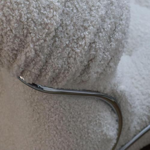 Gold IPE Corolla Modular Armchairs in White Bouclé Fabric, 70s, Set of 4 For Sale - Image 8 of 9