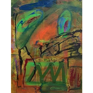 Mixed Media Abstract Painting on Stretched Canvas by Stephen Stilgenbauer For Sale