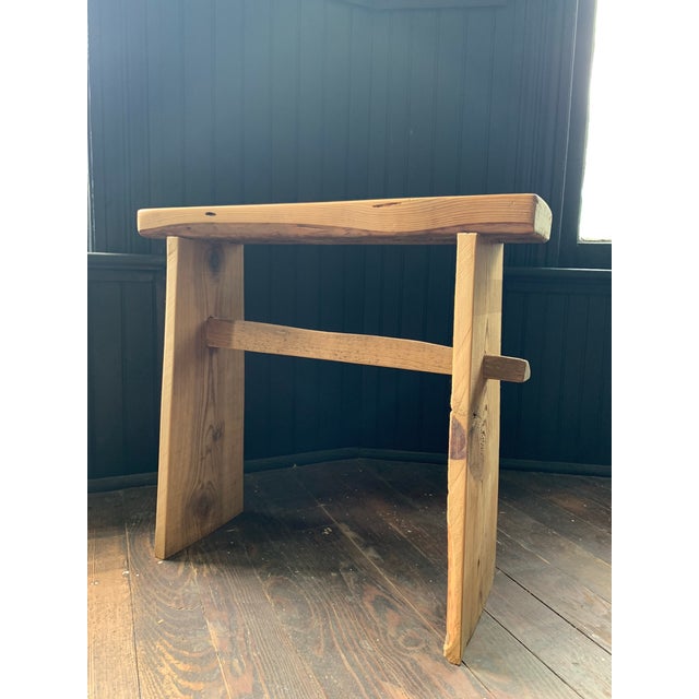 Early 20th Century Rustic Tall Milking Stool For Sale - Image 4 of 4