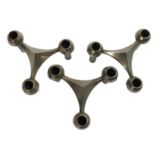 Set of Three Nagel and Stoffi Candleholders For Sale