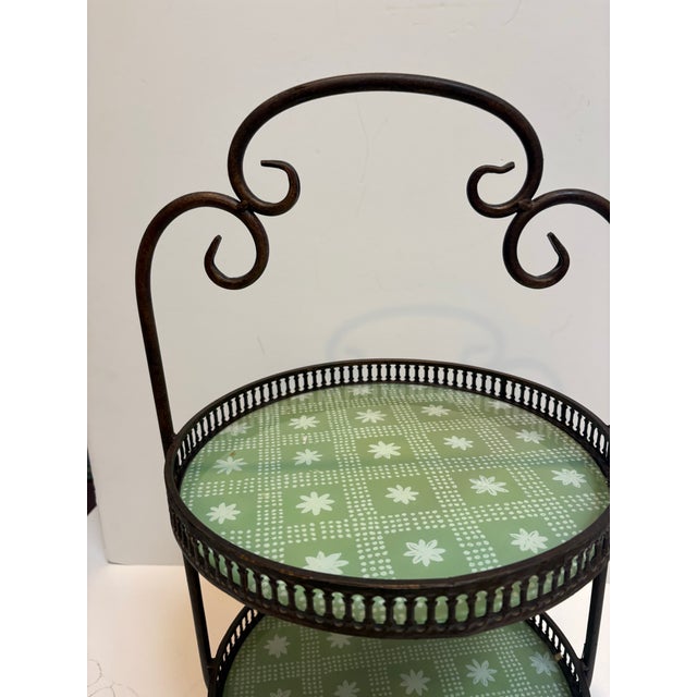 Metal Vintage Tracy Porter "Fantine" 2 Tiered Server For Sale - Image 7 of 10