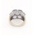 1980s-1990s 18k White Gold Cabochon Blue Chalcedony Ring For Sale - Image 4 of 6