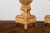 A pair of Italian vintage painted and carved table lamps from the mid-20th century, with stylized foliage decor and petite...