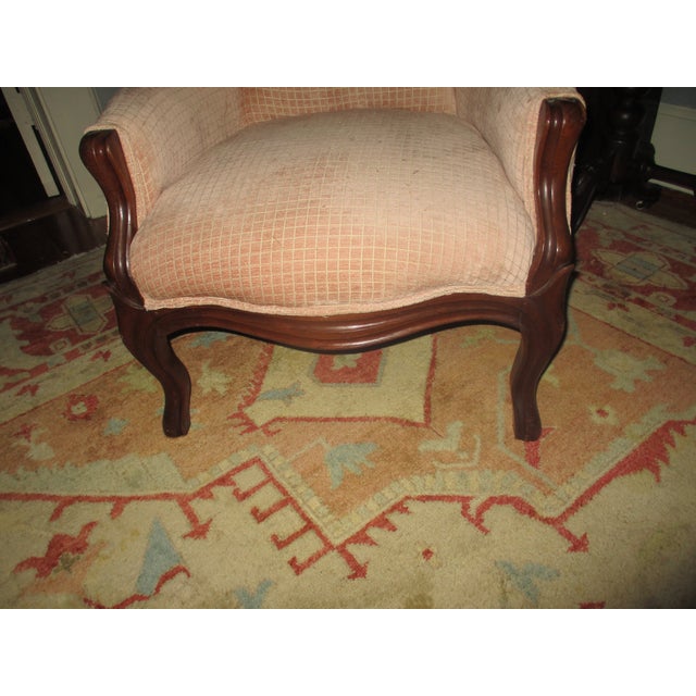 Brown Antique Walnut Renaissance Revival Hand Carved With Ladies Face Parlor Chair For Sale - Image 8 of 12