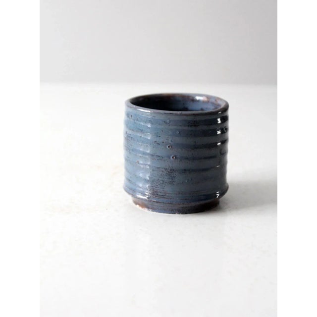 Ceramic Vintage Studio Pottery Cache Pot Vase For Sale - Image 7 of 9