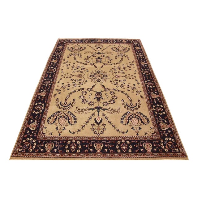 Middle Eastern Hand-Knotted Saroug Rug For Sale