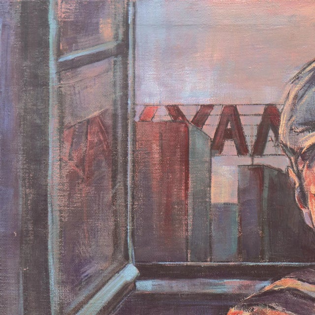 'Portrait of a Young Man' by Hank Ketcham, 1990 Figurative Oil Painting For Sale - Image 4 of 8