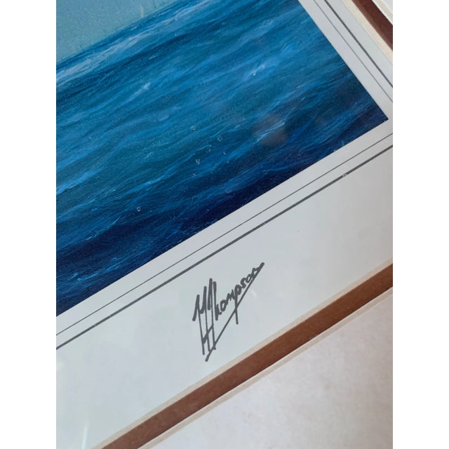 Vintage ‘Yachts of the America’s Cup’ Tim Thompson Signed Special Edition Framed Print of 1903 Race Shamrock III v. Reliance, Late 20th Century For Sale - Image 4 of 12