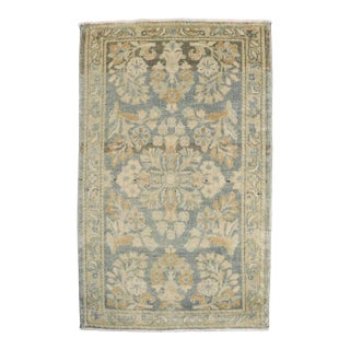 Antique Zabihi Collection Persian Sarouk Small Rug For Sale