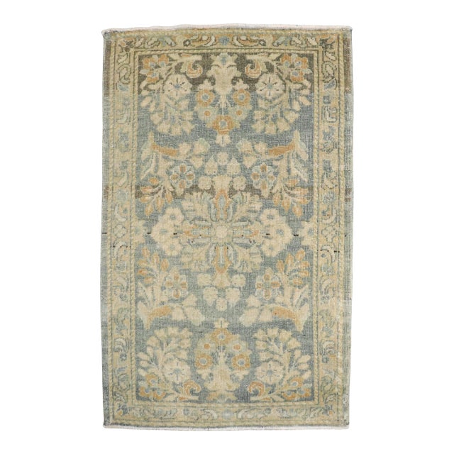 Antique Zabihi Collection Persian Sarouk Small Rug For Sale