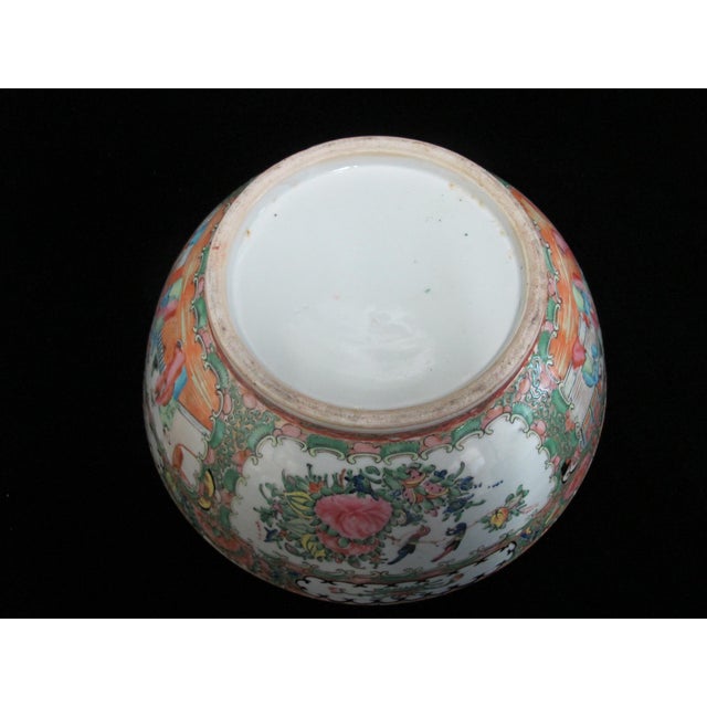 Chinese Export Porcelain Famille Rose Medallion 11" Punch Serving Bowl For Sale - Image 15 of 16