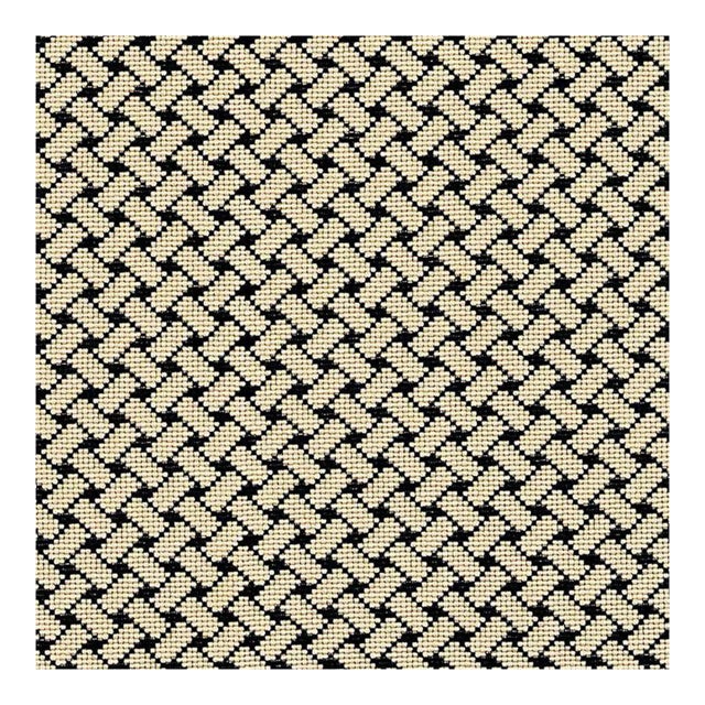 Sample - Schumacher Bristol Weave Fabric in Noir For Sale