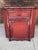 Chinoiserie Vintage Bamboo & Rattan Vermillion Red Faux Tortoise Shell Side Table - Newly Painted For Sale - Image 3 of 11