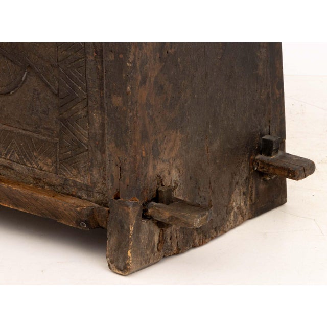 Carved Hardwood Dowry Chest For Sale In New York - Image 6 of 8