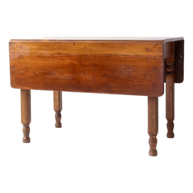 Antique American Country Drop Leaf Table For Sale