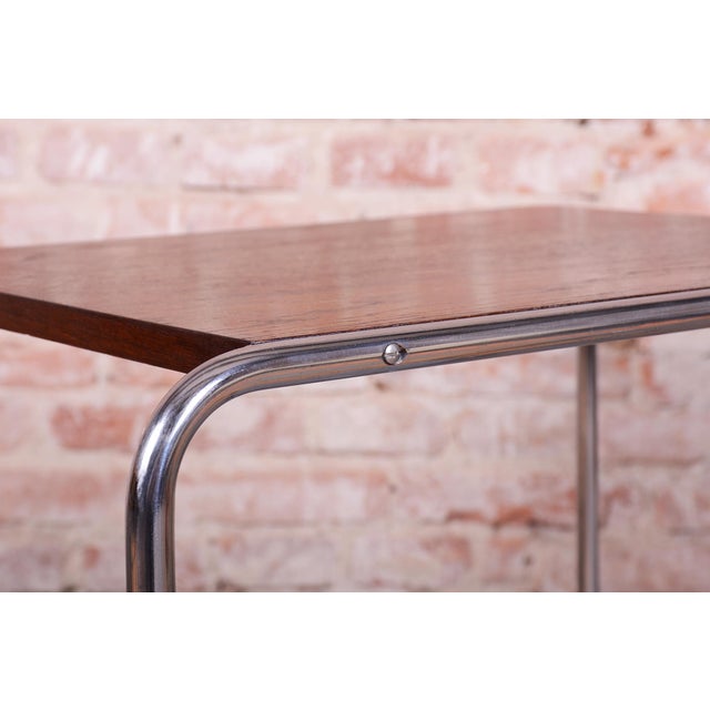 1920s Nesting Tables in Oak and Chrome by M. Breuer for Thonet, Czech, 1920s, Set of 4 For Sale - Image 5 of 15