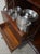 Brown Howard Miller Marble Top Bar Wine Cabinet & 3 Stools For Sale - Image 8 of 18