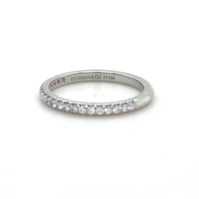 Tiffany & Co. Soleste 0.17 CTTW Diamond Band, Platinum, Size 6 For Sale - Image 10 of 10