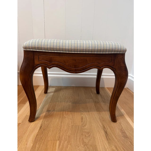 Ethan Allen Vintage Ethan Allen French Country Ottomans - A Pair For Sale - Image 4 of 12