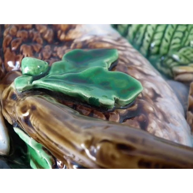 Antique Minton Majolica Mallard Game Pie Dish and Cover For Sale - Image 12 of 13