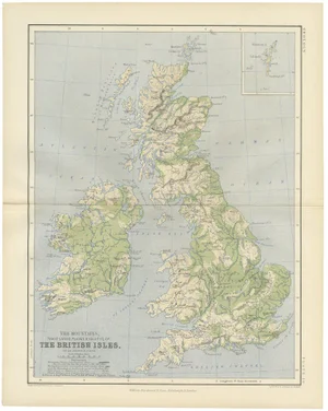 Map of the British Isles by A.K. Johnston, 1852