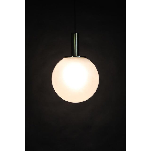 Pendant Glass Light attributed to Targetti, Italy, 1970s For Sale - Image 13 of 15