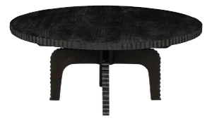 Matthew Izzo Home Acacia Wood Coffee Table, Black Satin Finish