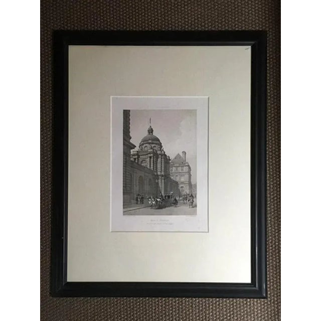 France Paris black and white print on paper Mid-19th century This beautiful antique print titled "Paris dans sa splendeur"...