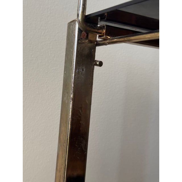 Vintage Hollywood Regency Style Gold-Tone Three-Tier Bar Cart For Sale - Image 9 of 12