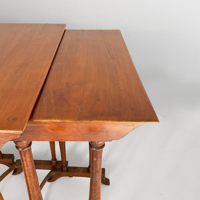 Italian Wooden Nesting Coffee Tables, Late 1800s, Set of 4 For Sale - Image 6 of 18