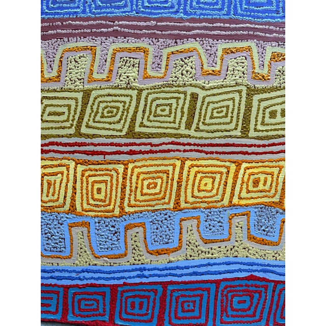 Wood Aboriginal Contemporary Painting Tingari by Patrick Tjungurrayi Provenance For Sale - Image 7 of 12