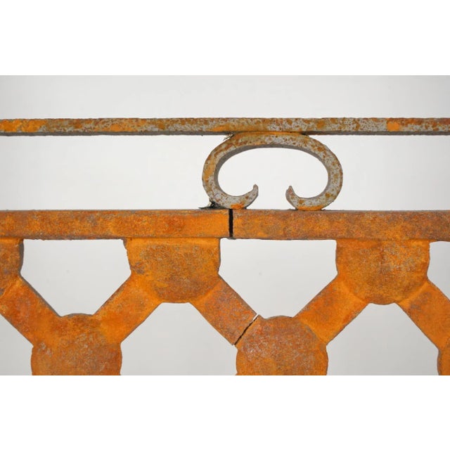 Antique Victorian Wrought Iron Double Gates 57 X 95.875 In. For Sale - Image 4 of 9
