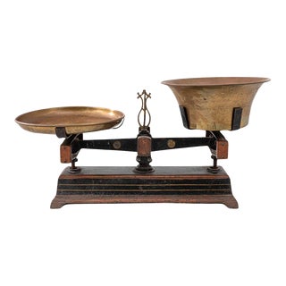 Antique French Cast Iron Scale For Sale
