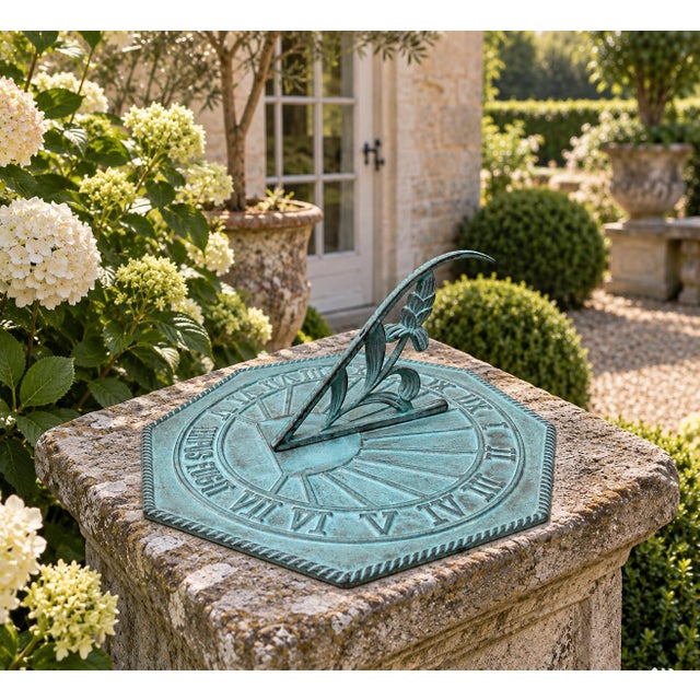A classic iron garden sundial inspired by traditional English estate landscapes. Pieces like this bring structure and...