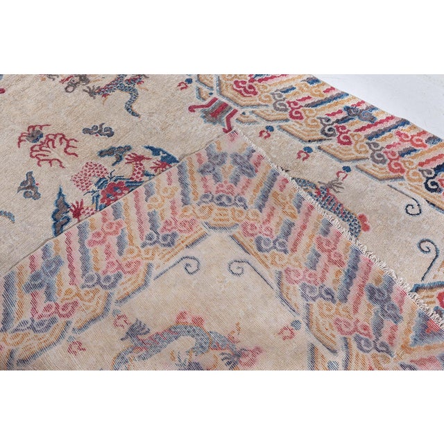 Textile Antique Chinese Silk Dragon Rug Doris Leslie Blau For Sale - Image 7 of 7
