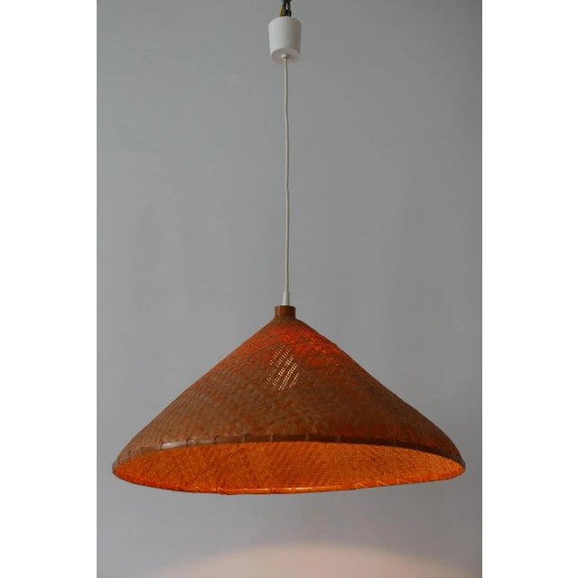 Large Mid-Century Wicker Pendant Lamp, Germany, 1960s For Sale - Image 11 of 17
