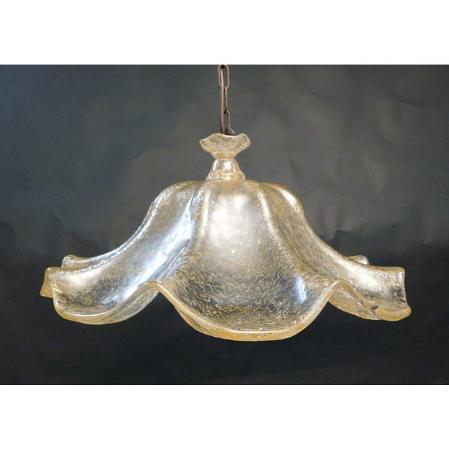 A.V. Mazzega 20th Century Murano Flower Pendant by Mazzega For Sale - Image 4 of 9