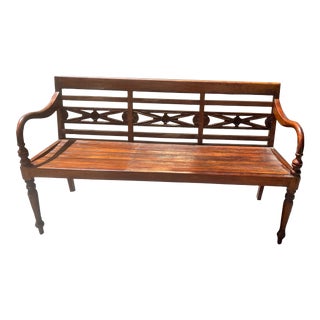 Vintage Colonial Garden Bench For Sale