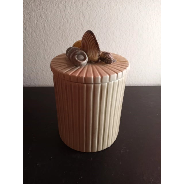 Fitz and Floyd 1970s Fitz & Floyd Nautical Theme Ceramic Canister Jar For Sale - Image 4 of 9