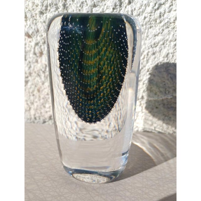 Mid-Century Modern Swedish Miniature Art Glass Kraka Vase by Sven Palmqvist for Orrefors, 1950s For Sale - Image 3 of 12