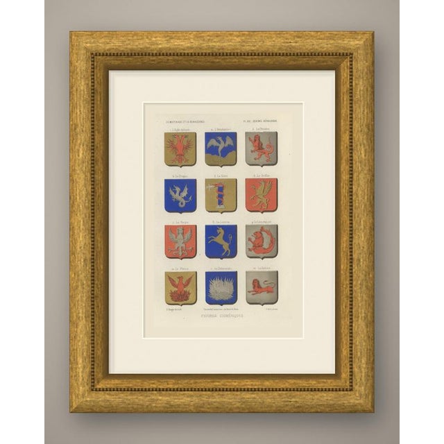 This is an original antique chromolithograph, printed in color with gold and silver, lettered "figures chimériques."...